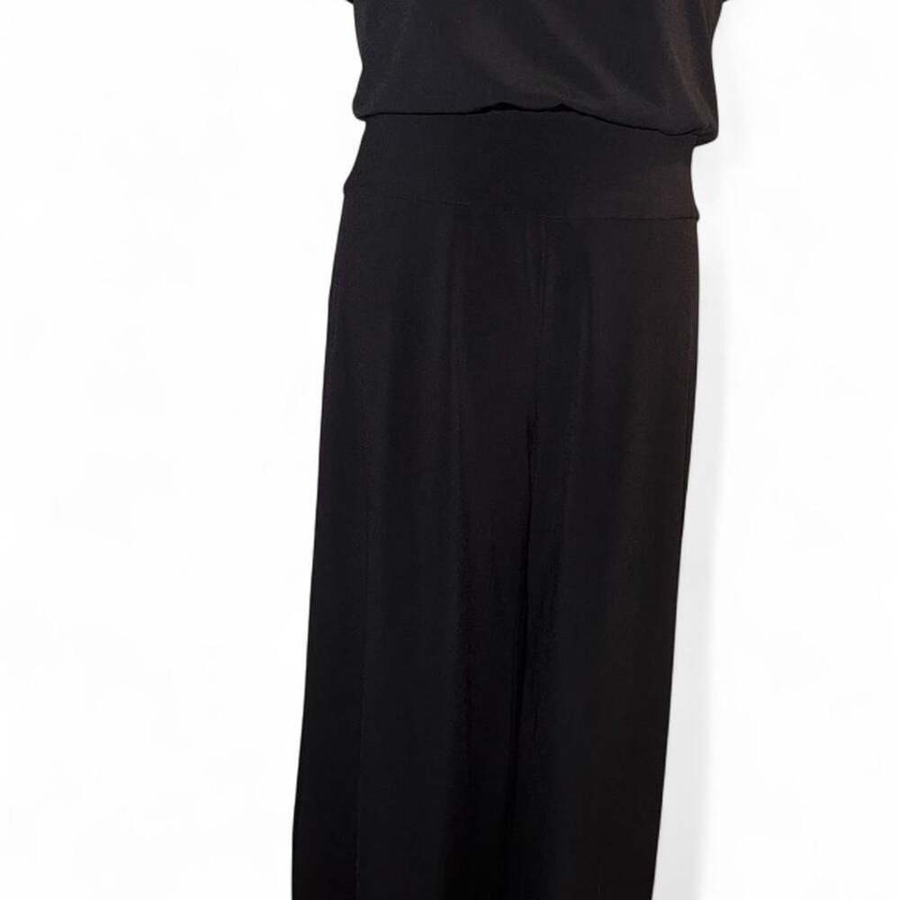 White House Black Market Strapless Jumpsuit Size S Black Ruffle